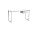 Стол прямой с подвесной тумбой, U-опора 1600x700x750 RM034-16x7 Белый/Белый