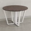 Круглый стол на U-образных опорах 1200x1200x750 RM188-12x12 Дуб Апрельский шоколад/Белый