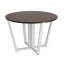 Круглый стол на U-образных опорах 1200x1200x750 RM188-12x12 Дуб Апрельский шоколад/Белый