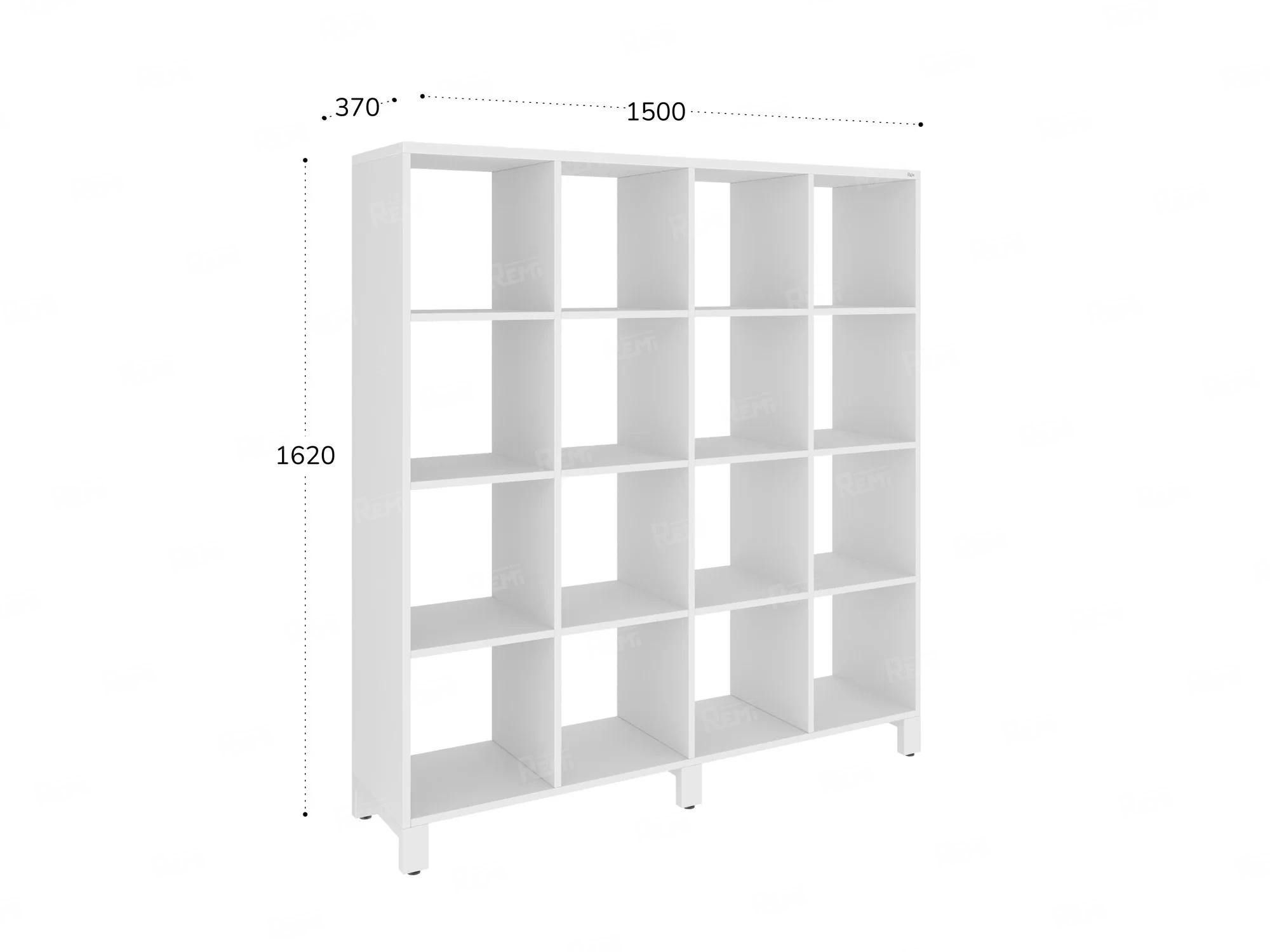 Стеллаж, 16 ячеек 1500х370х1620 RM140-15x37 Белый/Белый
