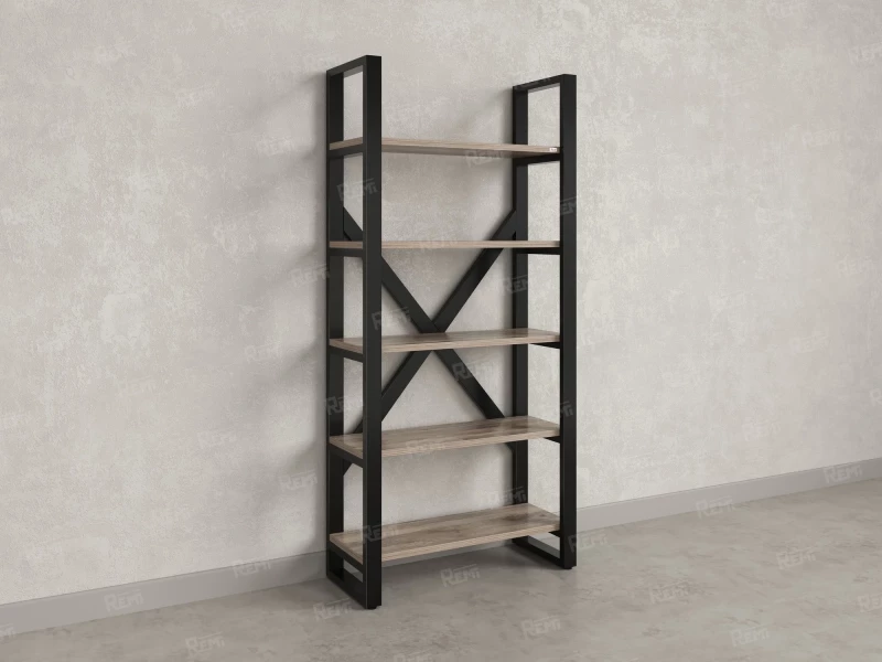 Стеллаж, 5 уровней 900x370x1920 RM131-90x37 Дуб Маувелла/Черный