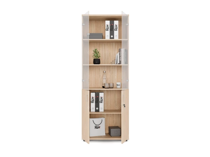 Шкаф комбинированный RLG039 700х350х1830 Дуб Сонома, Серия ЛАЙТ | LIGHT