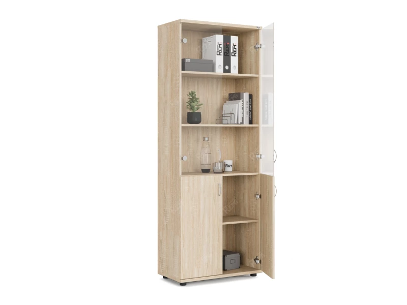 Шкаф комбинированный RLG039 700х350х1830 Дуб Сонома, Серия ЛАЙТ | LIGHT