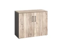Шкаф низкий распашной, регулируемые опоры, 2 уровня 900x420x750 RM148-90x42 Дуб Маувелла/Серый