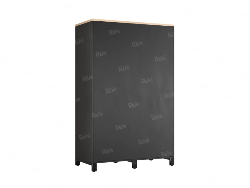 Шкаф-купе, штанга, 1 полка 1200x600x1900 RM163-90x60 Вяз Швейцарский светлый/Черный