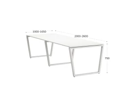 Cтол для переговоров, на V-обазном каркасе 2100x1450x750 RM082-210x145 Белый/Белый