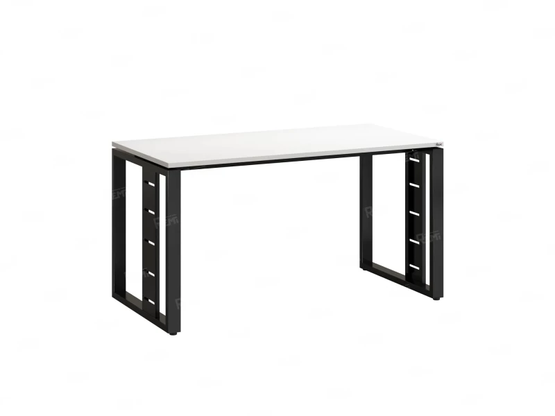 Стол прямой на О-образных опорах 1400x700x750 RM040-14x7 Белый/Черный