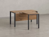 Стол с брифингом на П-образных опорах с экраном ЛДСП RM044-18x6 1800x2400x750 Дуб Юстус/Серый