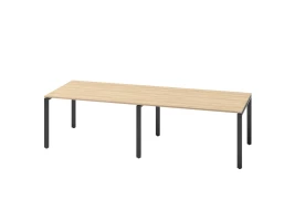 Cтол для переговоров, на П-образном каркасе 2200x1000x750 RM080-220x100 Вяз Швейцарский светлый/Черный