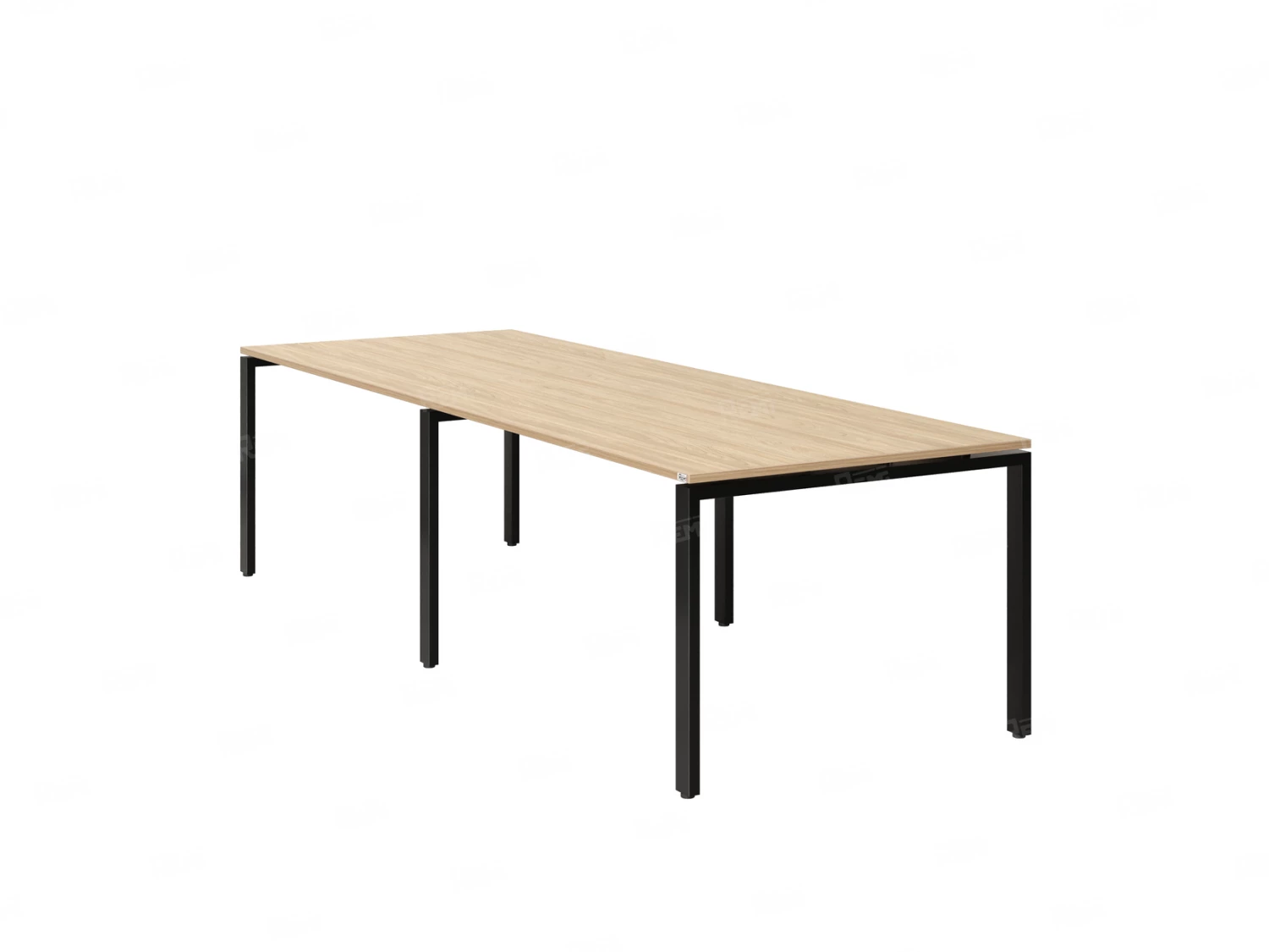 Cтол для переговоров, на П-образном каркасе 2200x1000x750 RM080-220x100 Вяз Швейцарский светлый/Черный