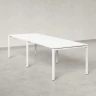 Cтол для переговоров, на П-образном каркасе 2500x1650x750 RM080-250x165 Белый/Белый