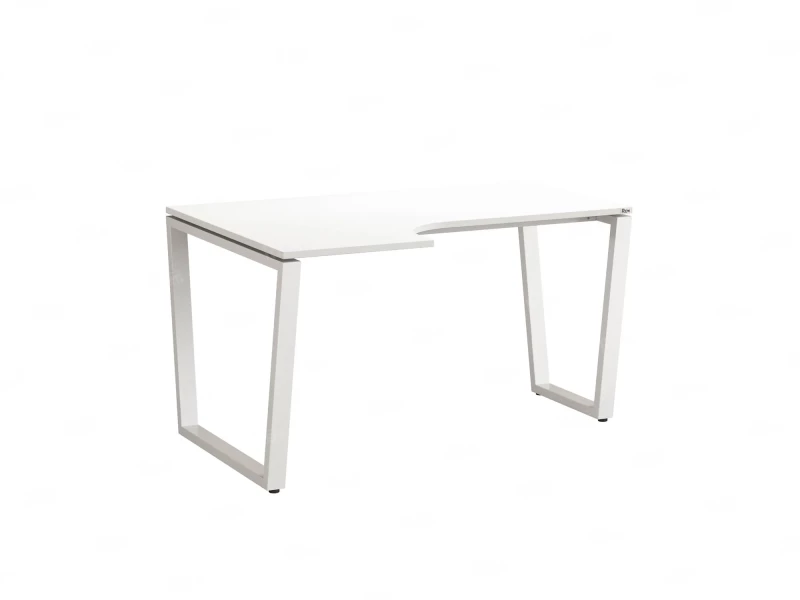 Стол угловой, U-опора, левый 1800x600/900x750, RM051-18x6-9 Белый/Белый