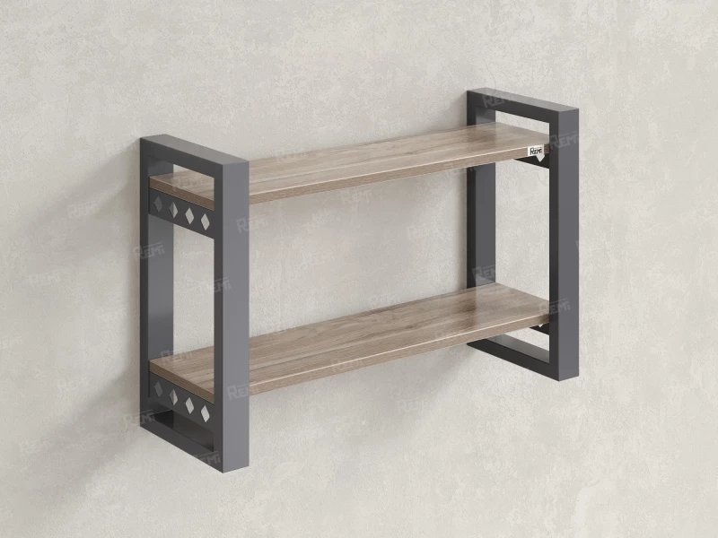 Полка настенная 900x200x500 RM194-90x20 Дуб Маувелла/Серый