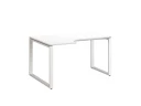 Стол угловой, О-опора, левый 1600x600/900x750, RM055-16x6-9 Белый/Белый