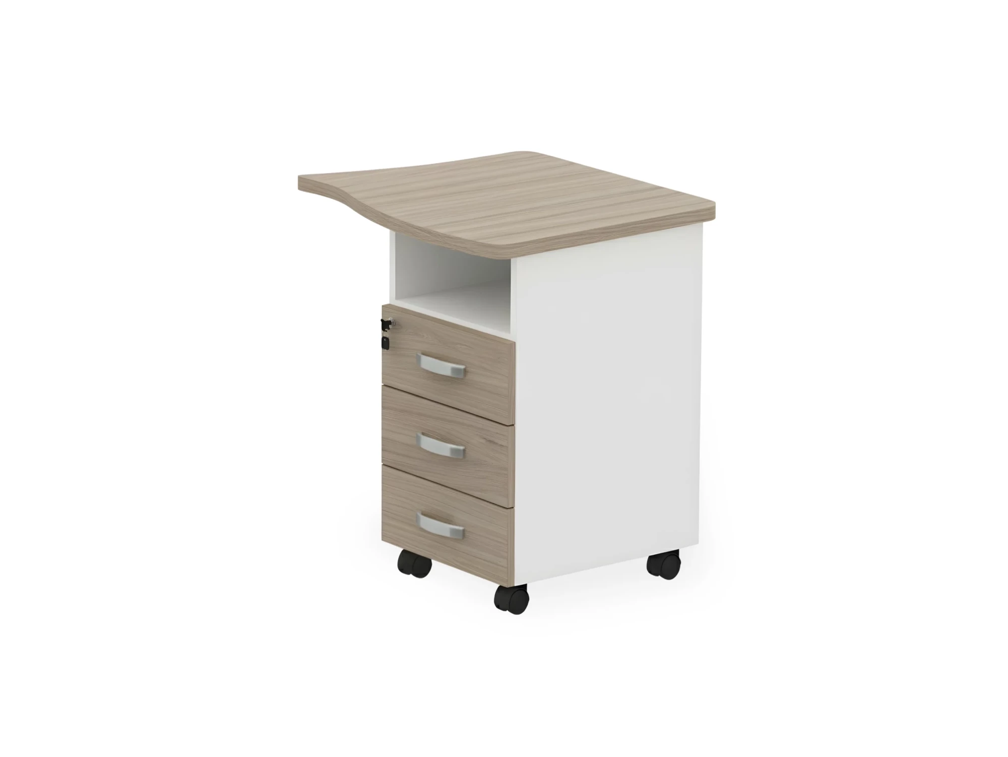 BRL RB089-73х60R Тумба приставная правая 730х600х740 Шорвуд/Белый