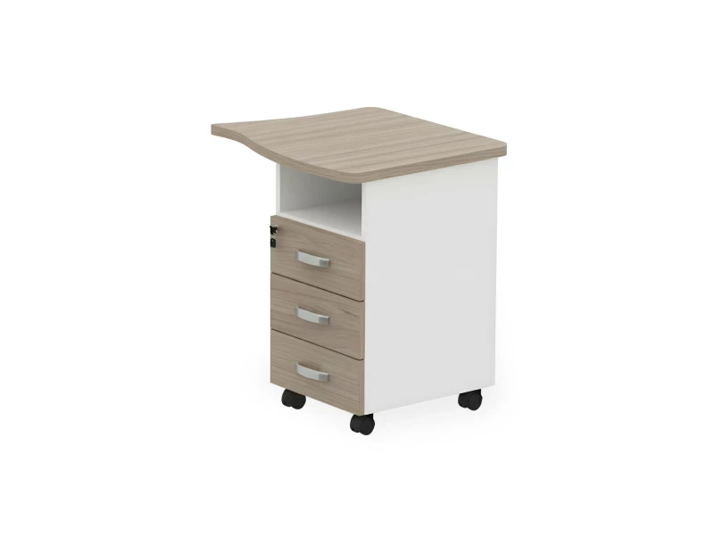 BRL RB089-73х60R Тумба приставная правая 730х600х740 Шорвуд/Белый