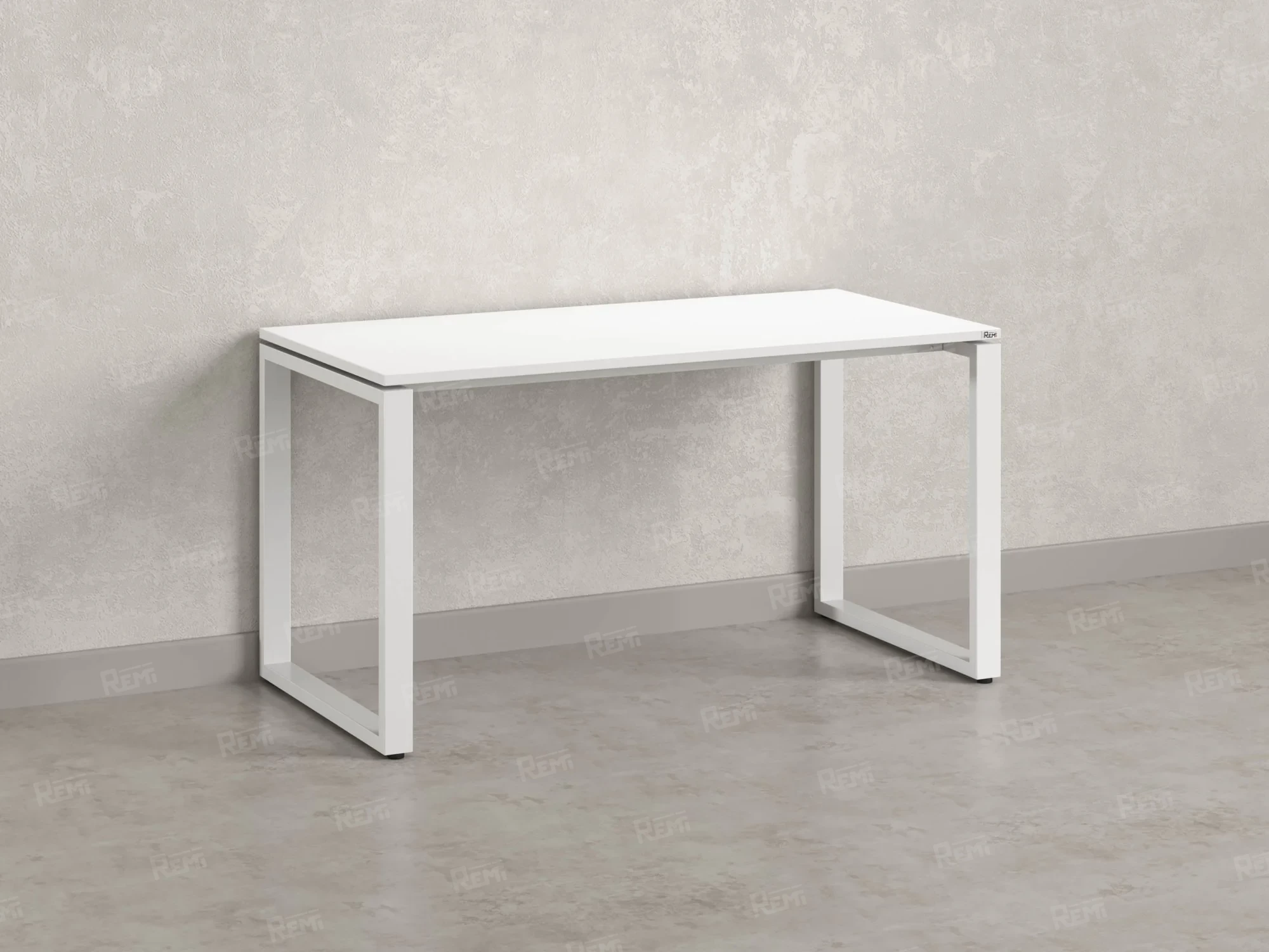 Стол прямой на O-образных опорах 1400x800x750 RM002-14x8 Белый/Белый