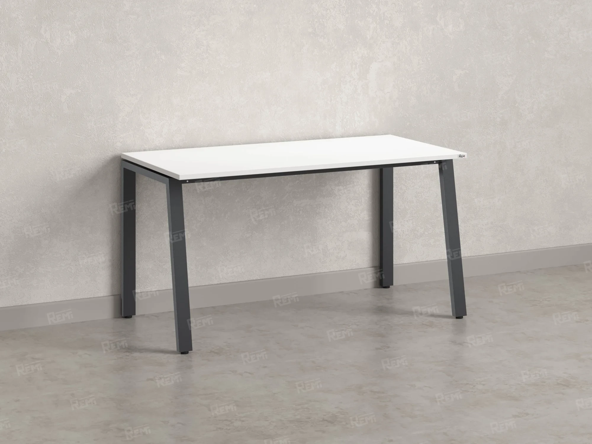 Стол прямой на Л-образных опорах 1400x600x750 RM004-14x6 Белый/Серый