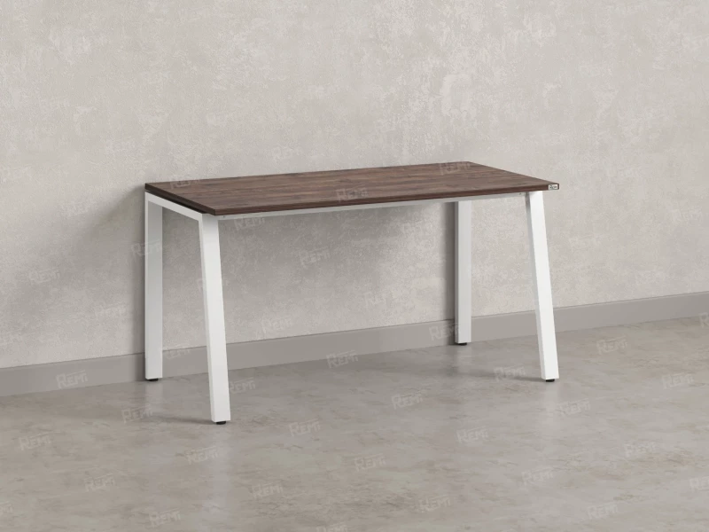 Стол прямой на Л-образных опорах 800x700x750 RM004-8x7 Дуб Апрельский шоколад/Белый