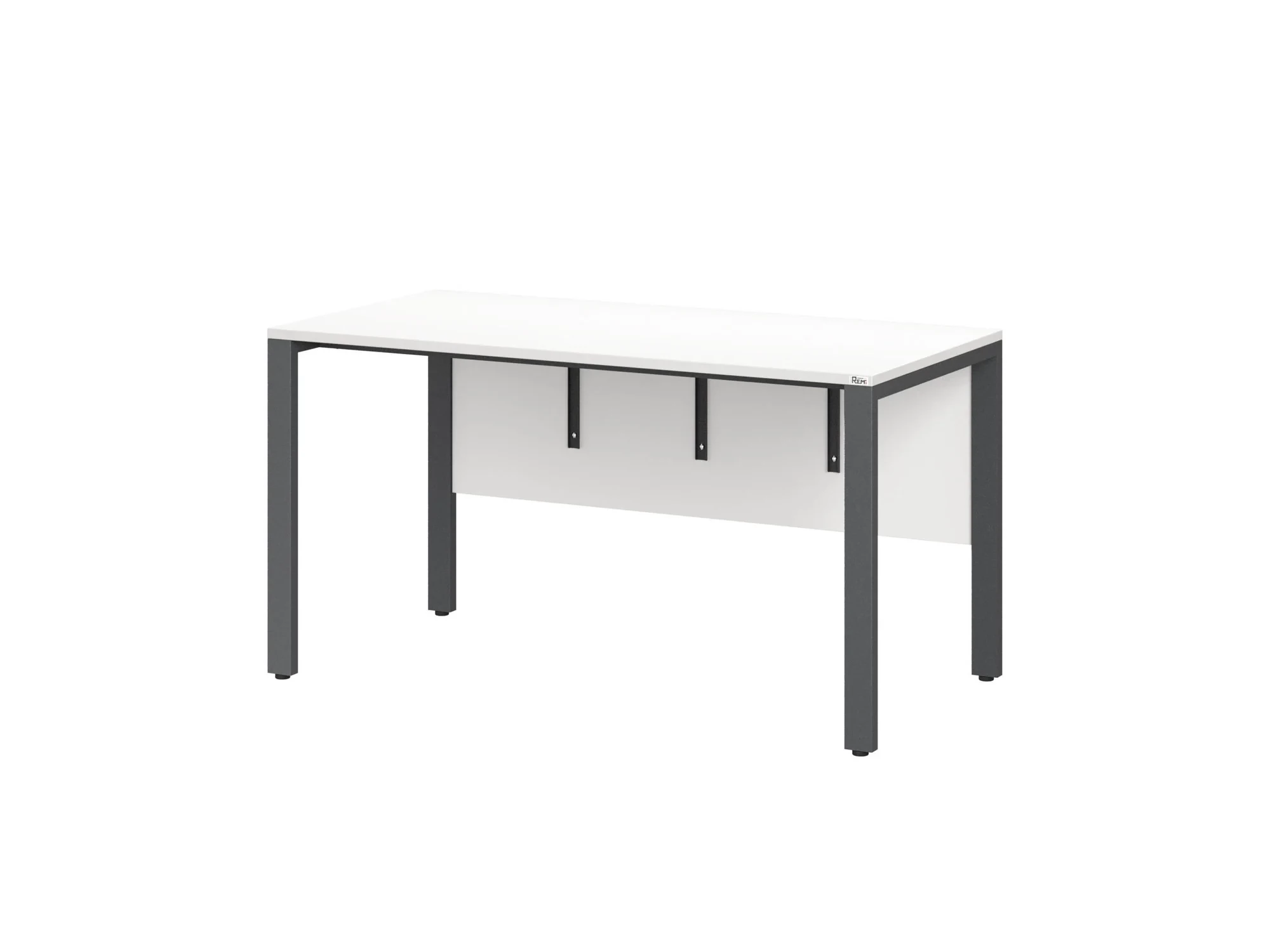 Стол прямой на П-образных опорах, экран ЛДСП 1200x600x750 RM005-12x6 Белый/Серый