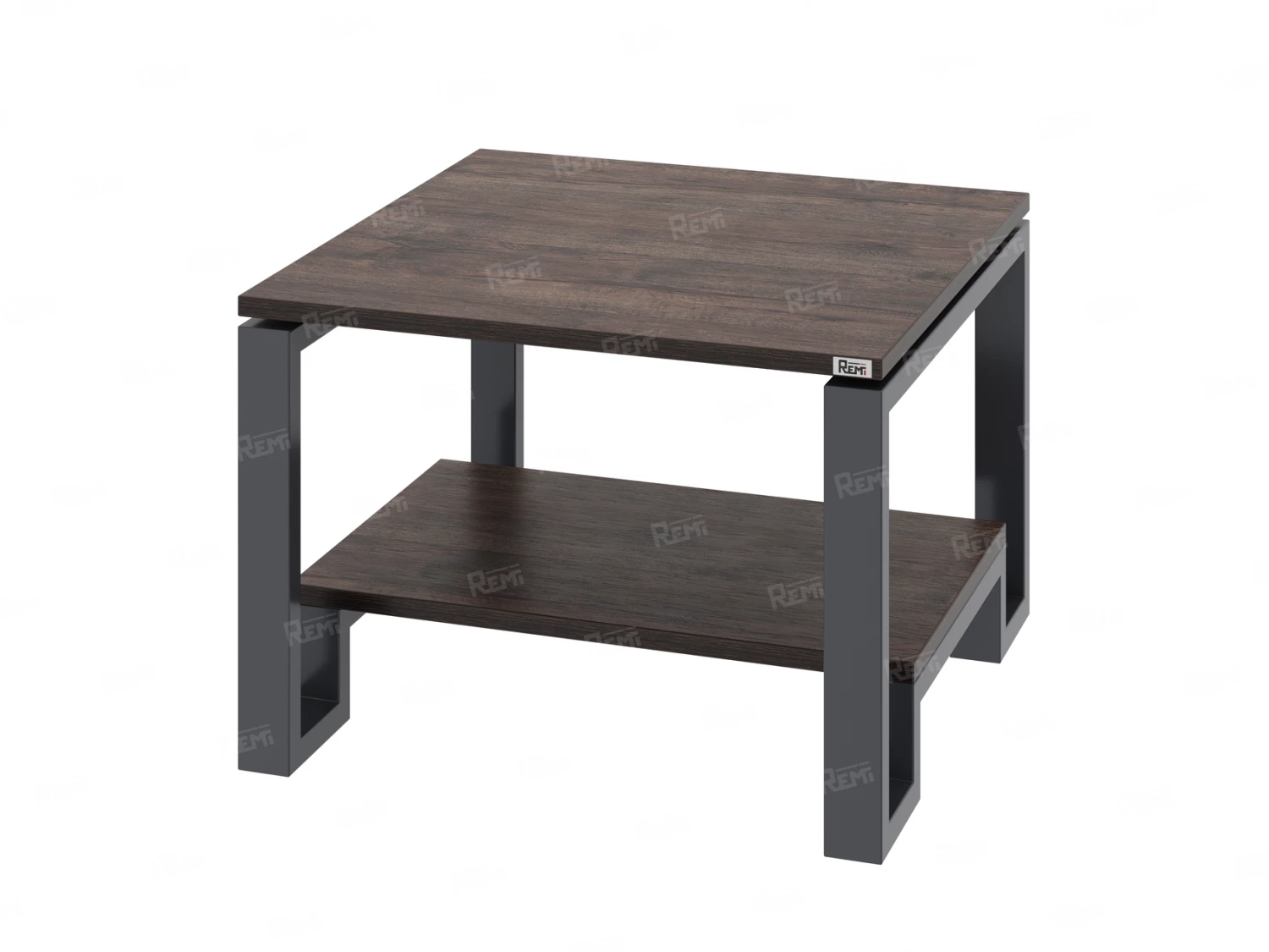 Журнальный стол с полкой 1000x700x550 RM181-10x7 Дуб Апрельский шоколад/Серый