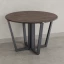 Круглый стол на U-образных опорах 1200x1200x750 RM188-12x12 Дуб Апрельский шоколад/Серый