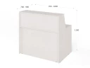 Блок ресепшн RLG068 с полкой 100x80x125 Дуб Молочный, Серия ЛАЙТ | LIGHT