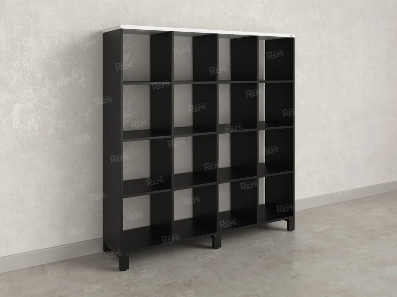 Стеллаж, 16 ячеек 1500х370х1620 RM140-15x37 Белый/Черный