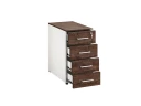 Тумба приставная, 4 ящика 400x800x750 RM121-40x80 Дуб Апрельский шоколад/Белый