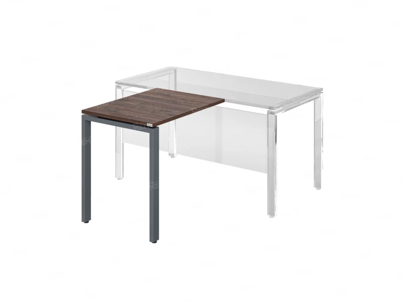 Брифинг прямой, с парящей столешнецей, на П-образном каркасе 1700x700x750 RM070-17x7 Дуб Апрельский шоколад/Серый