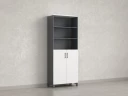 Шкаф комбинированный, 6 уровней 900x420x2200 RM154-90x41 Белый/Серый