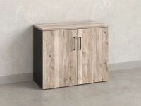 Шкаф низкий распашной, регулируемые опоры, 2 уровня 900x420x750 RM148-90x42 Дуб Маувелла/Черный