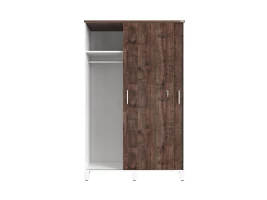 Шкаф-купе, штанга, 1 полка 1200x600x1900 RM163-90x60 Дуб Апрельский шоколад/Белый