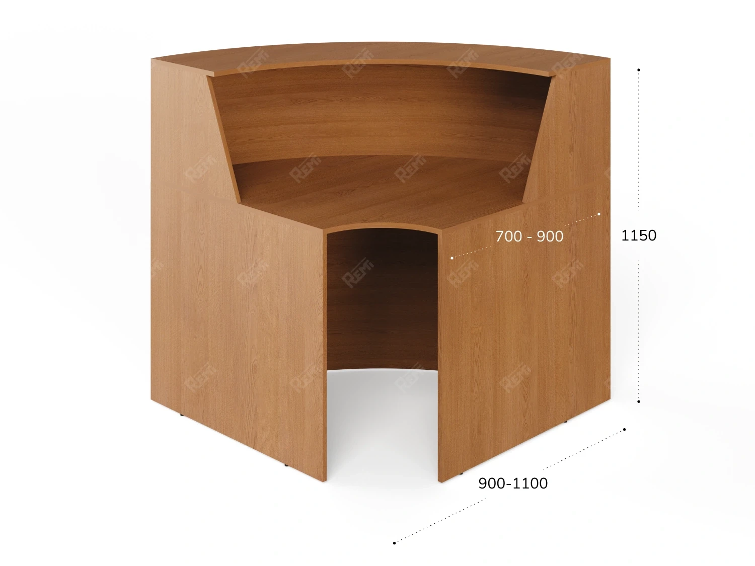 Блок ресепшн RLG069 с полкой 90x90x125 Вишня, Серия ЛАЙТ | LIGHT