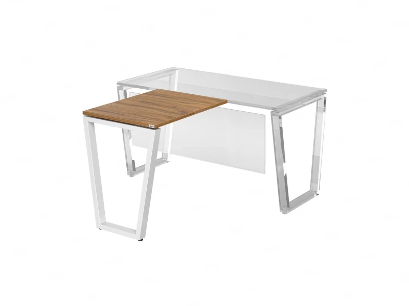 Брифинг прямой, с парящей столешнецей, на U-образном каркасе 1500x600x750 RM074-15x6 Юстус/Белый