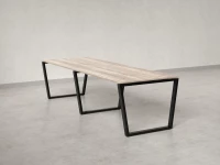 Cтол для переговоров, на V-обазном каркасе 2200x1400x750 RM082-220x140 Дуб Маувелла/Черный
