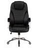 CHESTER, Кресло для руководителя, цвет сиденья чёрный, цвет основания хромированная сталь (арт. LMR-114B)