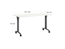 Стол складной, мобильный 1600x600x750 RM011-16x6 Белый/Серый