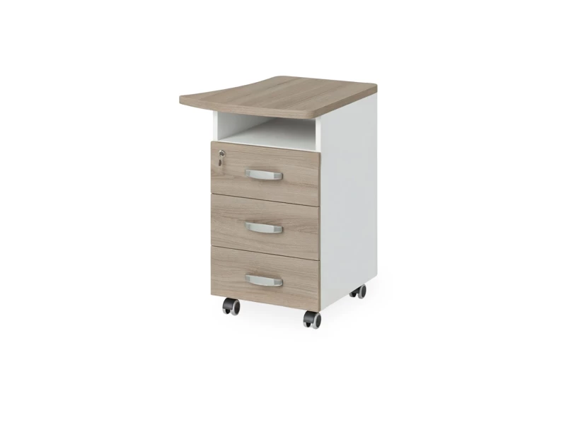 BRL RB085-53х60R Тумба приставная правая 530х600х740 Шорвуд/Белый