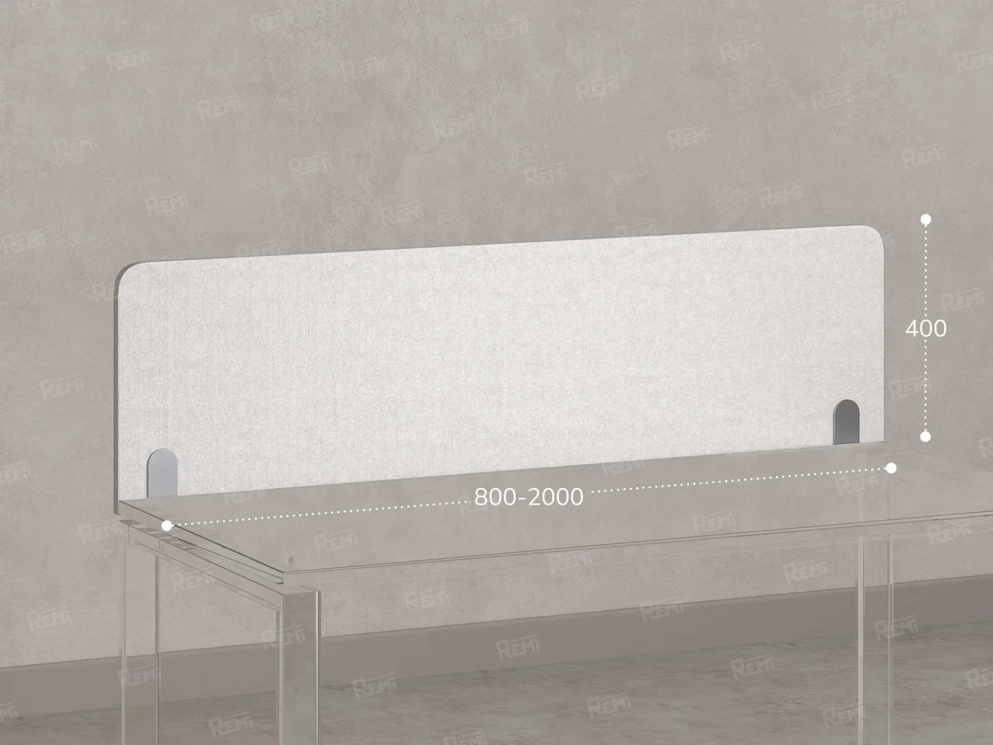 Экран-перегородка тканевый 1000x16x400 RM207-100x40 Белый