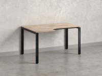 Стол угловой, П-опора, левый 1600x800/1000x750, RM053-16x8-10 Дуб Маувелла/Черный