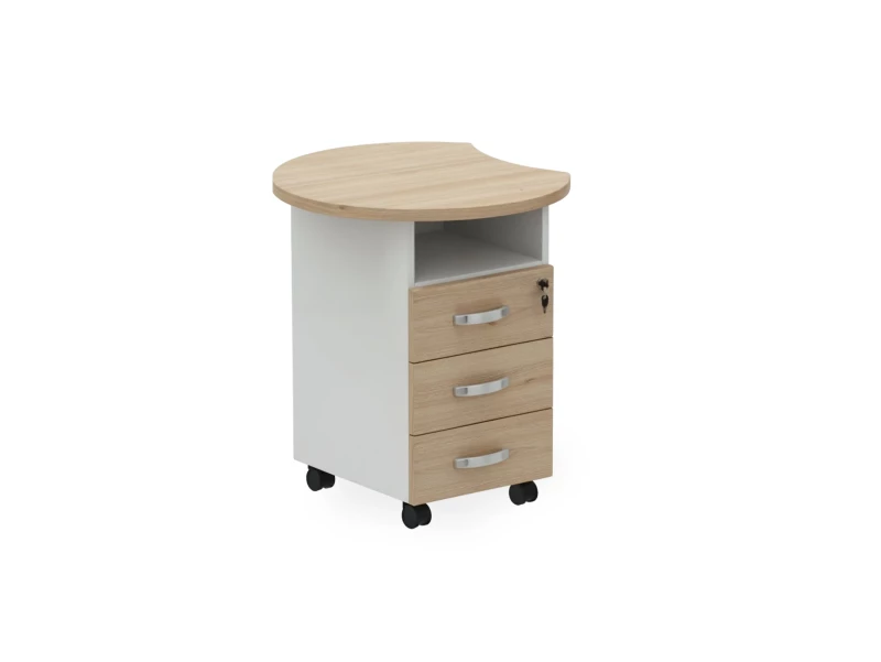 BRL RB087-64х70L Тумба приставная левая 640х700х740 Акация/Белый