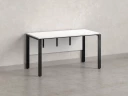 Стол прямой на П-образных опорах, экран ЛДСП 1200x600x750 RM005-12x6 Белый/Черный