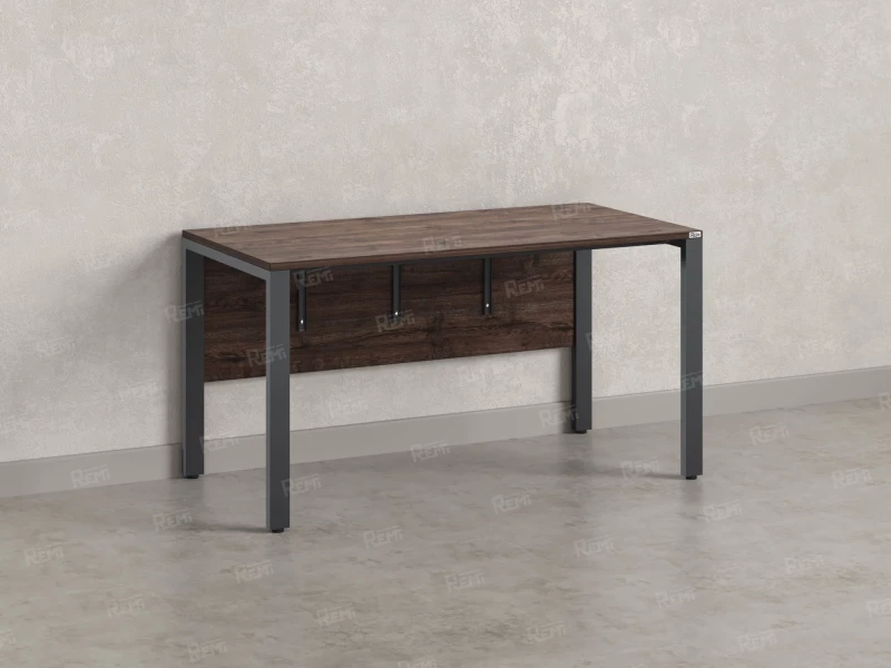 Стол прямой на П-образных опорах, экран ЛДСП 2000x700x750 RM005-20x7 Дуб Апрельский шоколад/Серый