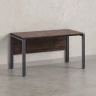 Стол прямой, П-опоры, экран ЛДСП,парящая стол-ца 1800x700x750 RM007-18x7 Дуб Апрельский шоколад/Серый