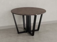 Круглый стол на U-образных опорах 1200x1200x750 RM188-12x12 Дуб Апрельский шоколад/Черный