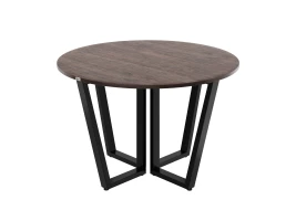 Круглый стол на U-образных опорах 1200x1200x750 RM188-12x12 Дуб Апрельский шоколад/Черный