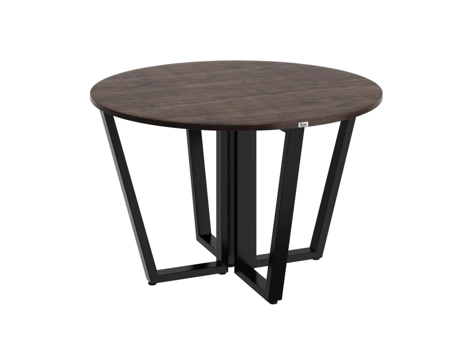 Круглый стол на U-образных опорах 1200x1200x750 RM188-12x12 Дуб Апрельский шоколад/Черный