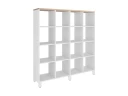 Стеллаж, 16 ячеек 1500х370х1620 RM140-15x37 Вяз Швейцарский светлый/Белый