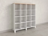 Стеллаж, 16 ячеек 1500х370х1620 RM140-15x37 Вяз Швейцарский светлый/Белый